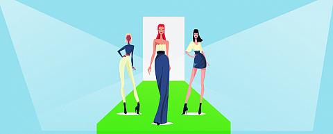 Model modeling the fashion today
