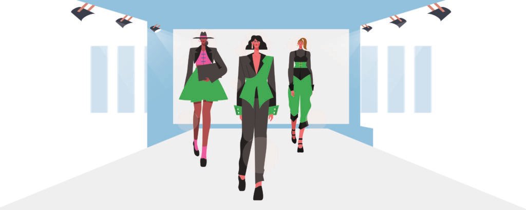 Models modeling some new created fashion