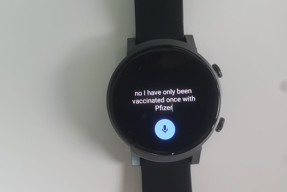 ticwatch e3 speech to text