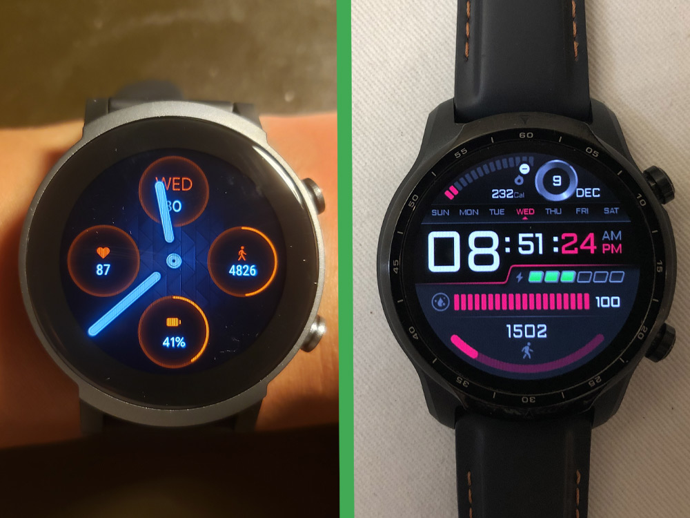 ticwatch e3 vs ticwatch pro 3 main menu