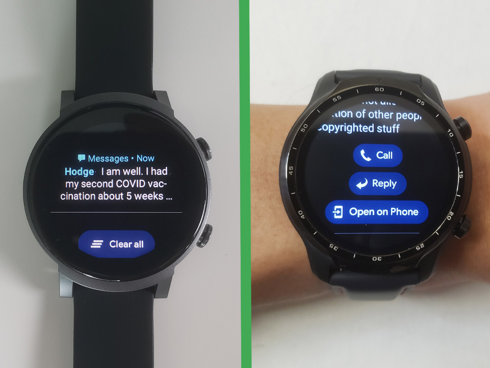ticwatch e3 vs ticwatch pro 3 messages