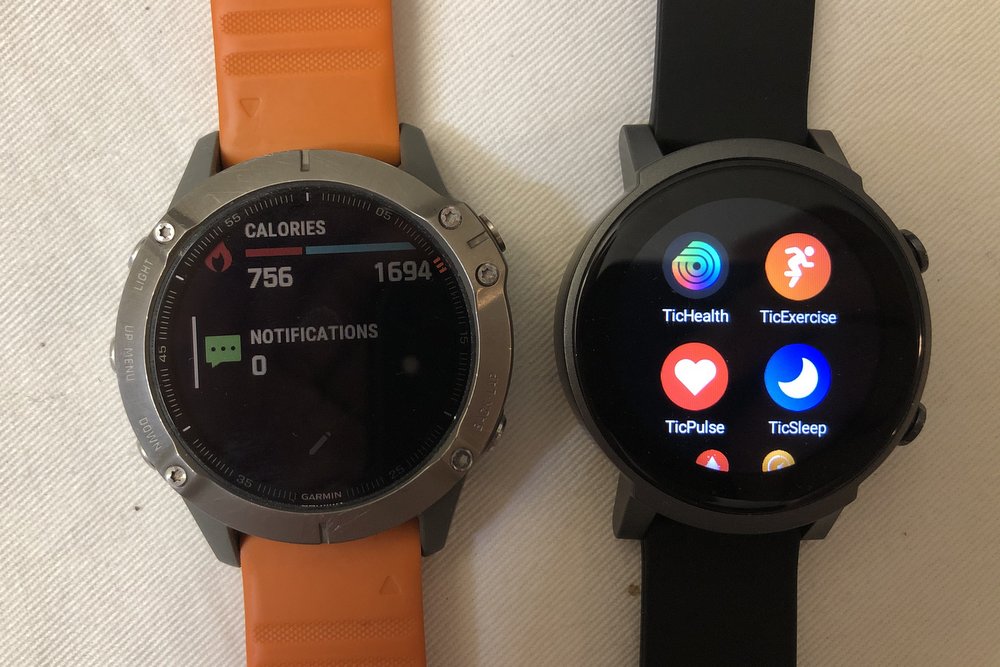garmin fenix 6 vs ticwatch e3