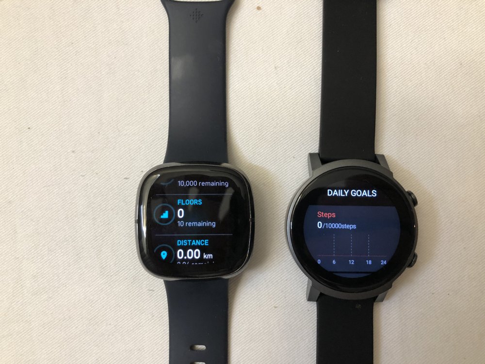 ticwatch e3 vs fitbit sense