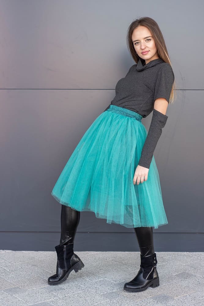 This is the Turquoise Tulle Plus-Size Summer Tutu Skirt from Etsy.