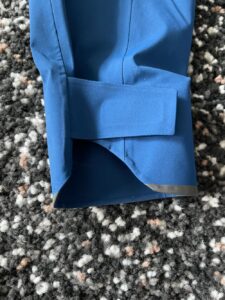 Close up view of cuff on Canada Goose rain jacket