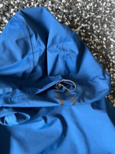 Zinch drawcord on Canada Gooze rain jacket