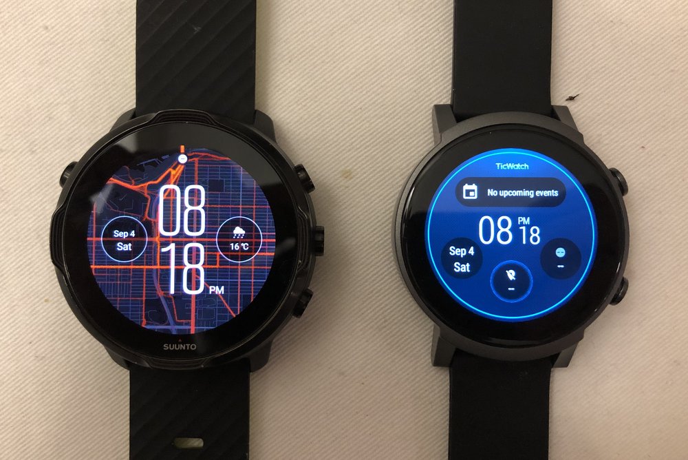 ticwatch e3 vs suunto 7